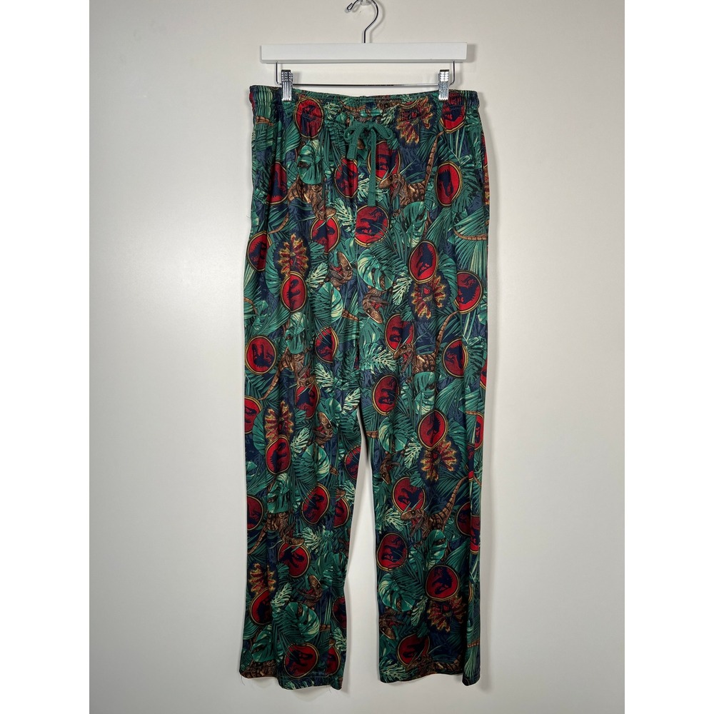 Jurassic‎ World Dinosaur Tropical Print Sleep Pants Green XL Pajama Bottoms